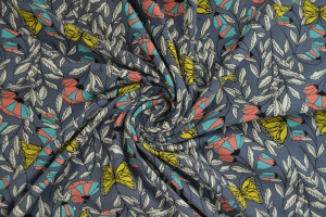Cotton jersey print - wow 53-17 dark grey