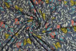 Cotton jersey print - wow 53-17 dark grey