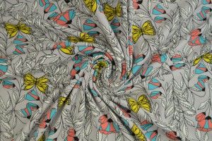 Cotton jersey print - wow 53-25 silvergrey