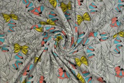 Cotton jersey print - wow 53-25 silvergrey