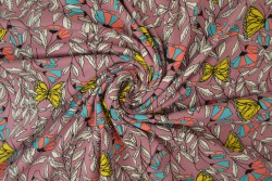 Cotton jersey print - wow 53-38 dark old pink