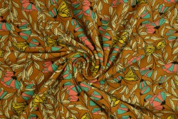 Cotton jersey print - wow 53-44 dark ochre yellow