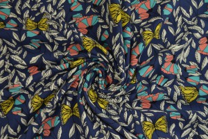 Cotton jersey print - wow 53-49 navy