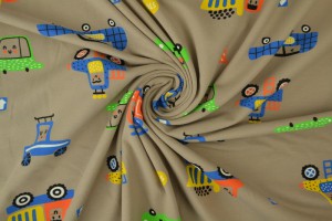Cotton jersey print - wow 01-69 taupe