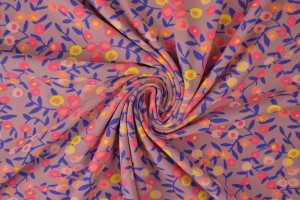 Cotton jersey print - wow 12-38 dark old pink
