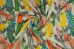 Cotton jersey print - wow 56-25 silvergrey