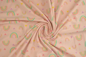 Cotton jersey print - wow 58-04 baby pink