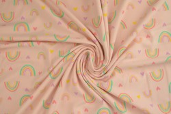 Cotton jersey print - wow 58-04 baby pink