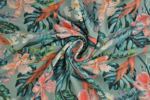 Cotton jersey print - wow 60-34 old green