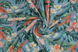 Cotton jersey print - wow 60-138 steel blue