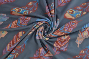 Cotton jersey print - wow 61-17 dark grey
