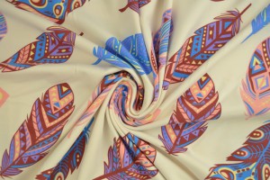 Cotton jersey print - wow 61-22 champagne