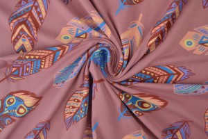 Cotton jersey print - wow 61-38 dark old pink