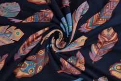 Cotton jersey print - wow 61-49 navy