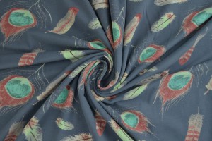 Cotton jersey print - wow 62-17 dark grey