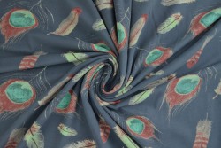 Cotton jersey print - wow 62-17 dark grey