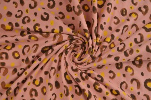 Cotton jersey print - wow 63-37 old pink
