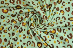 Cotton jersey print - wow 63-41 mint green