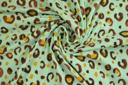 Cotton jersey print - wow 63-41 mint green