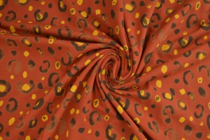 Cotton jersey print - wow 63-42 copper