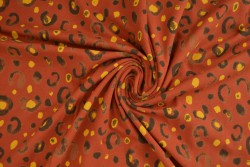 Cotton jersey print - wow 63-42 copper