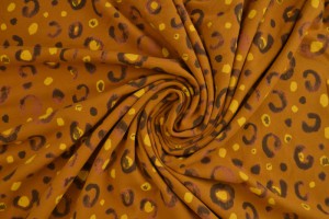 Cotton jersey print - wow 63-44 dark ochre yellow