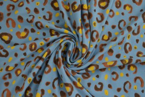 Cotton jersey print - wow 63-138 steel blue