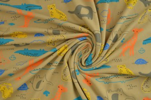 Cotton jersey print - wow 64-39 beige