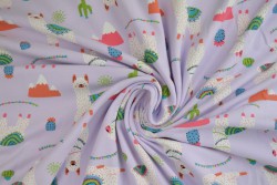 Cotton jersey print - wow 65-21 lavender