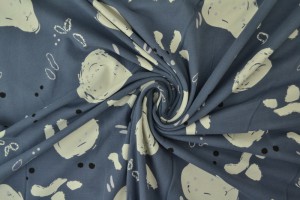 Cotton jersey print - wow 67-17 dark grey