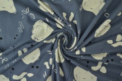 Cotton jersey print - wow 67-17 dark grey