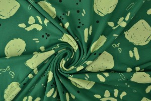 Cotton jersey print - wow 67-32 green