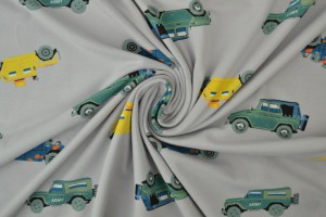 Cotton jersey print - wow 68-25 silvergrey