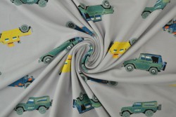 Cotton jersey print - wow 68-25 silvergrey
