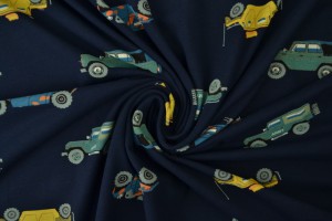 Cotton jersey print - wow 68-49 navy