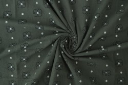 Cotton washed print w04-17 dark grey