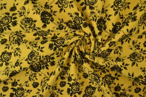 Cotton washed print 03-47 ochre yellow