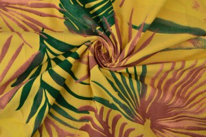 Cotton washed print 04-47 ochre yellow