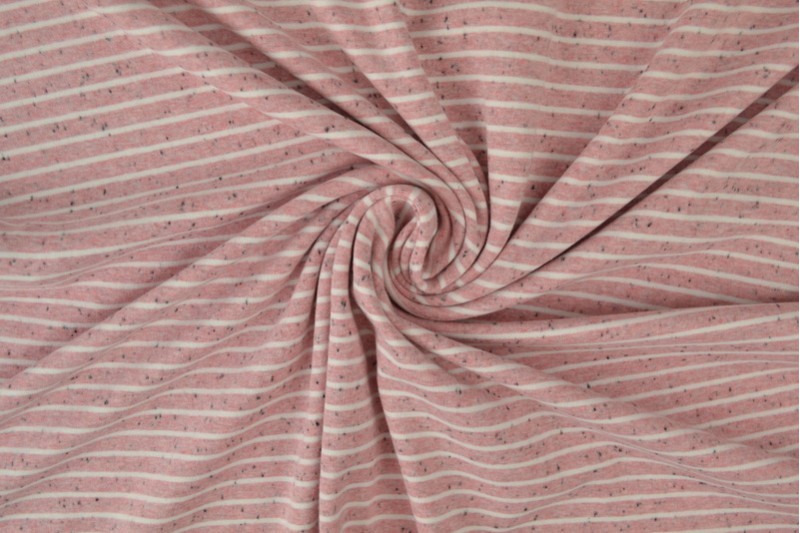Cotton jersey melange 04 pink stripes
