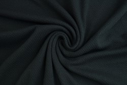 Knitted waffle jersey 03 black