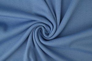 Cotton jersey rib 19 soft blue