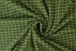 Cotton jersey checks 09 green