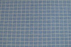 Cotton jersey checks 10 blue