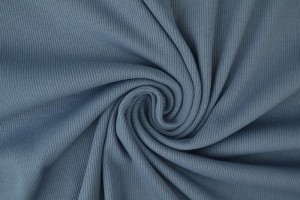 Cotton jersey rib 11 grey-blue