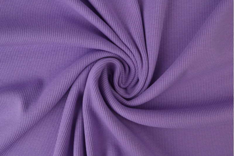 Cotton jersey rib 60 lilac
