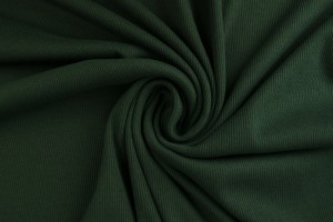 Cotton jersey rib 04 deep green