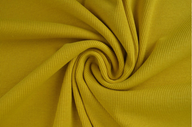 Cotton jersey rib 23 yellow