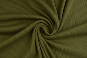 Cotton jersey rib 53 moss green
