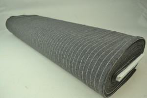 Cotton flannel knitted - stripes 04 dark grey