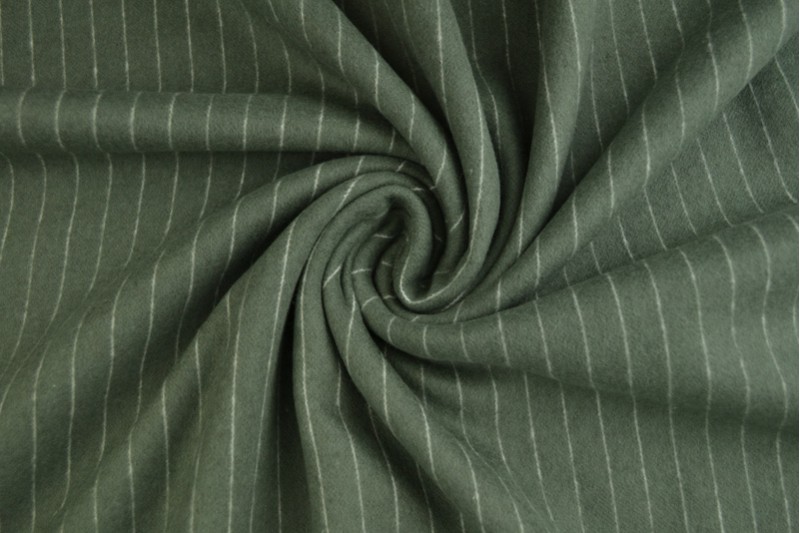 Cotton flannel knitted - stripes 01 green